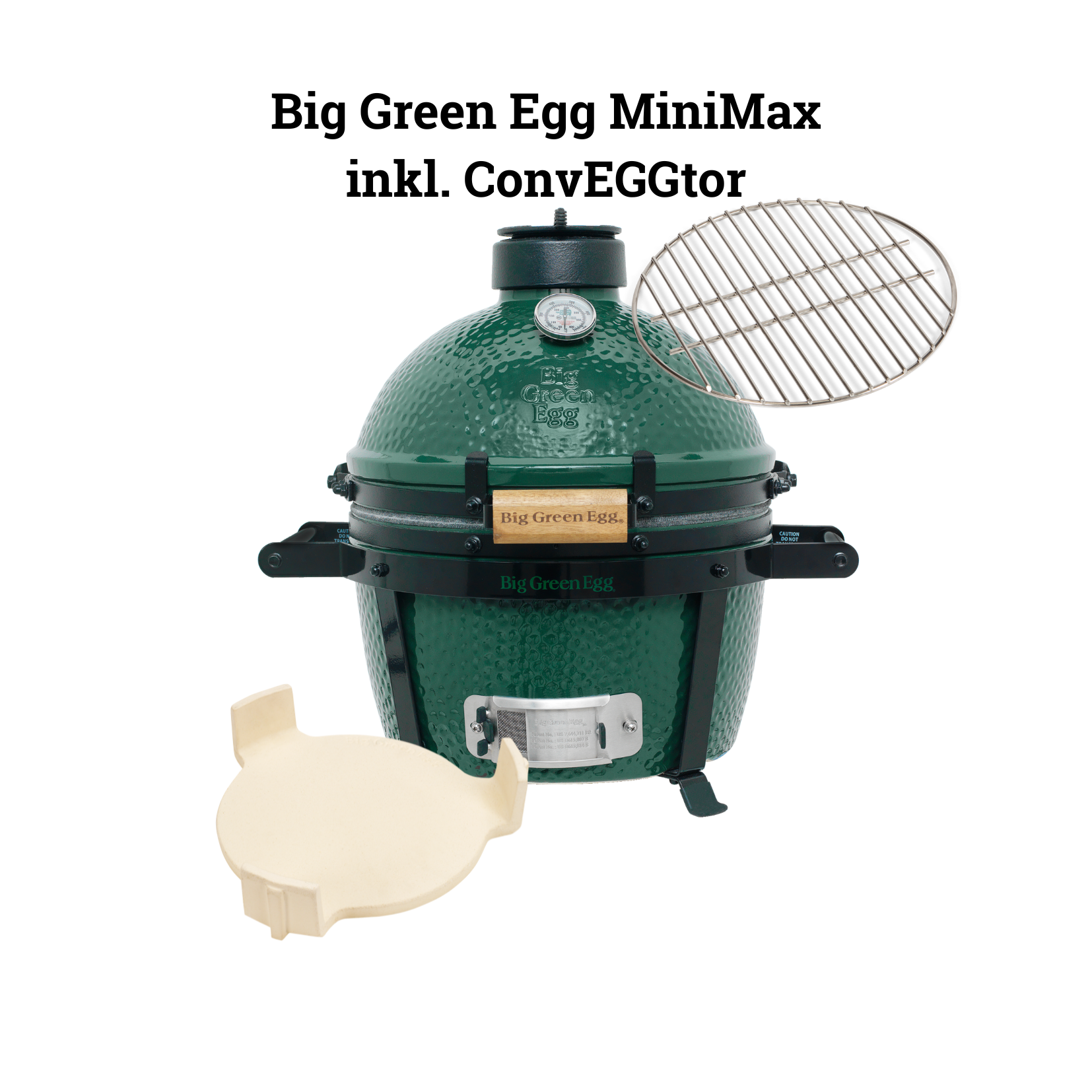 Big Green Egg Kamado Grill MINIMAX inkl. Carrier und ConvEGGtor