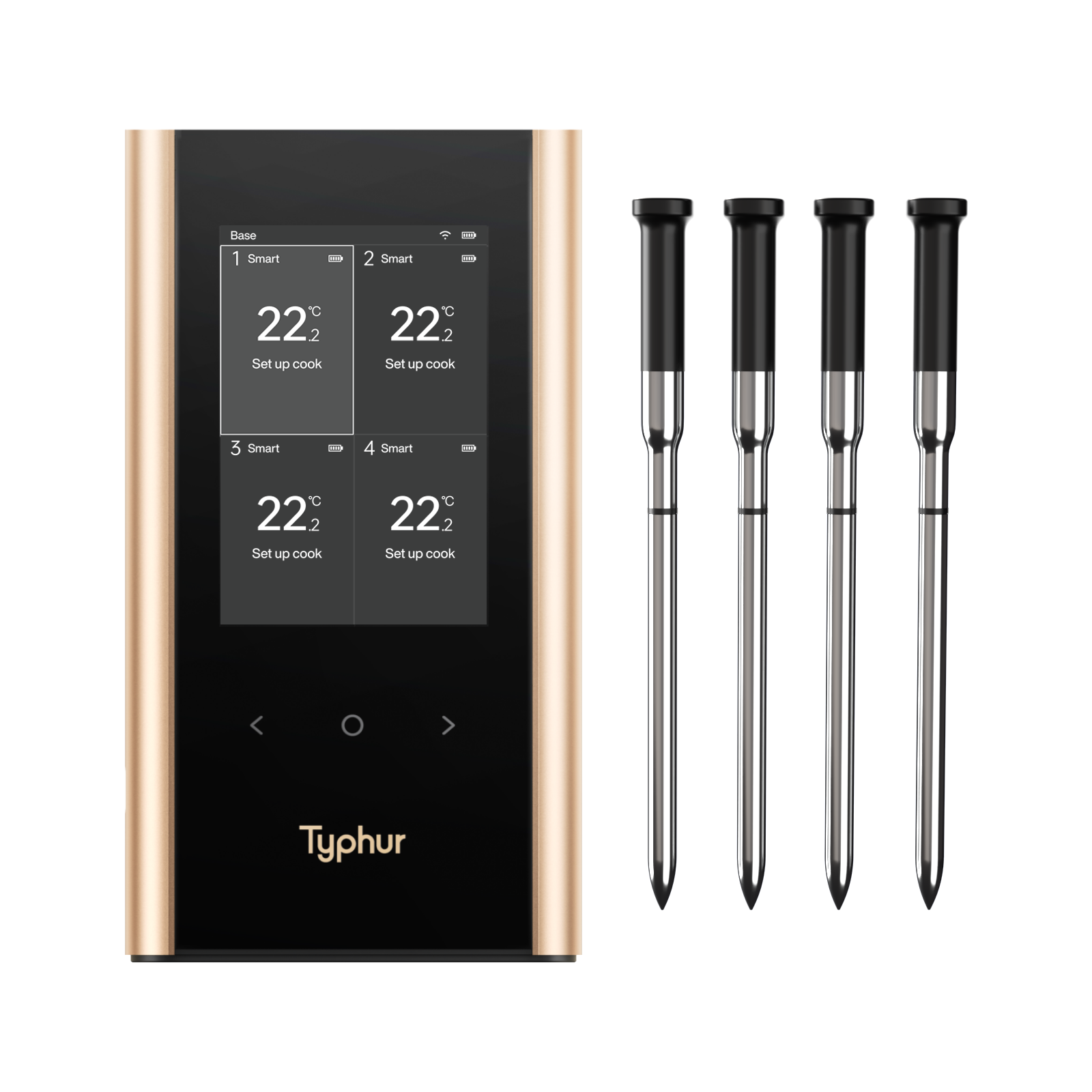 Typhur Grillthermometer SYNC Gold Quad - 4 Thermometer
