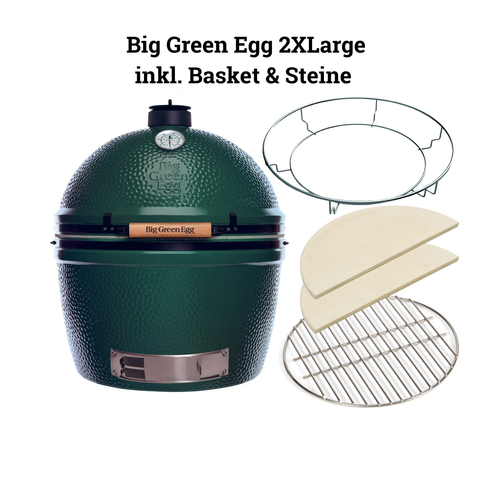 Big Green Egg Kamado Grill XXLARGE inkl. convEGGtor und Basket
