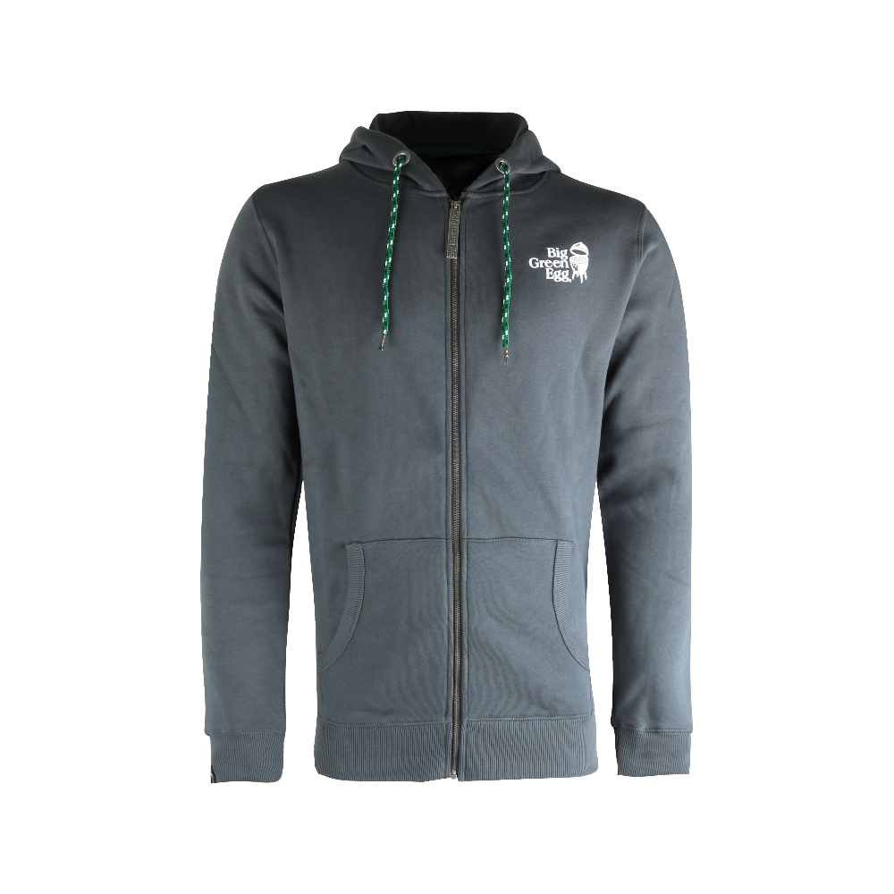 Big Green Egg Hoodie mit Reisverschluss - Dark Grey 