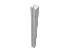 WWOO Beton-Endpfosten, hellgrau 200x11,5x11,5 cm