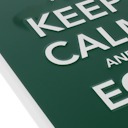 Vorschaubild Big Green Egg Texttafel grün - Keep calm an EGG on