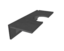 WWOO Betonelement Arbeitsplatte, anthrazit, mit Ausschnitt für BGE Large mit Burnwise