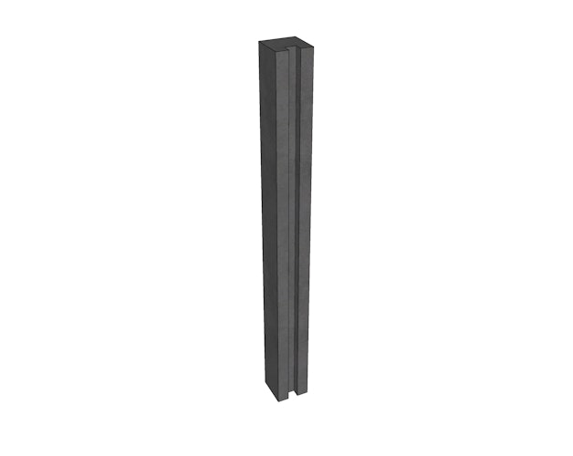 WWOO Beton-Endpfosten, anthrazit 275x11,5x11,5 cm