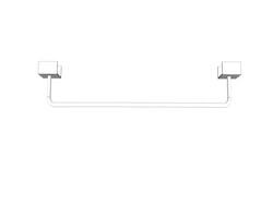 WWOO Edelstahl Handtuchhalter lang (150 x 6,5 cm)