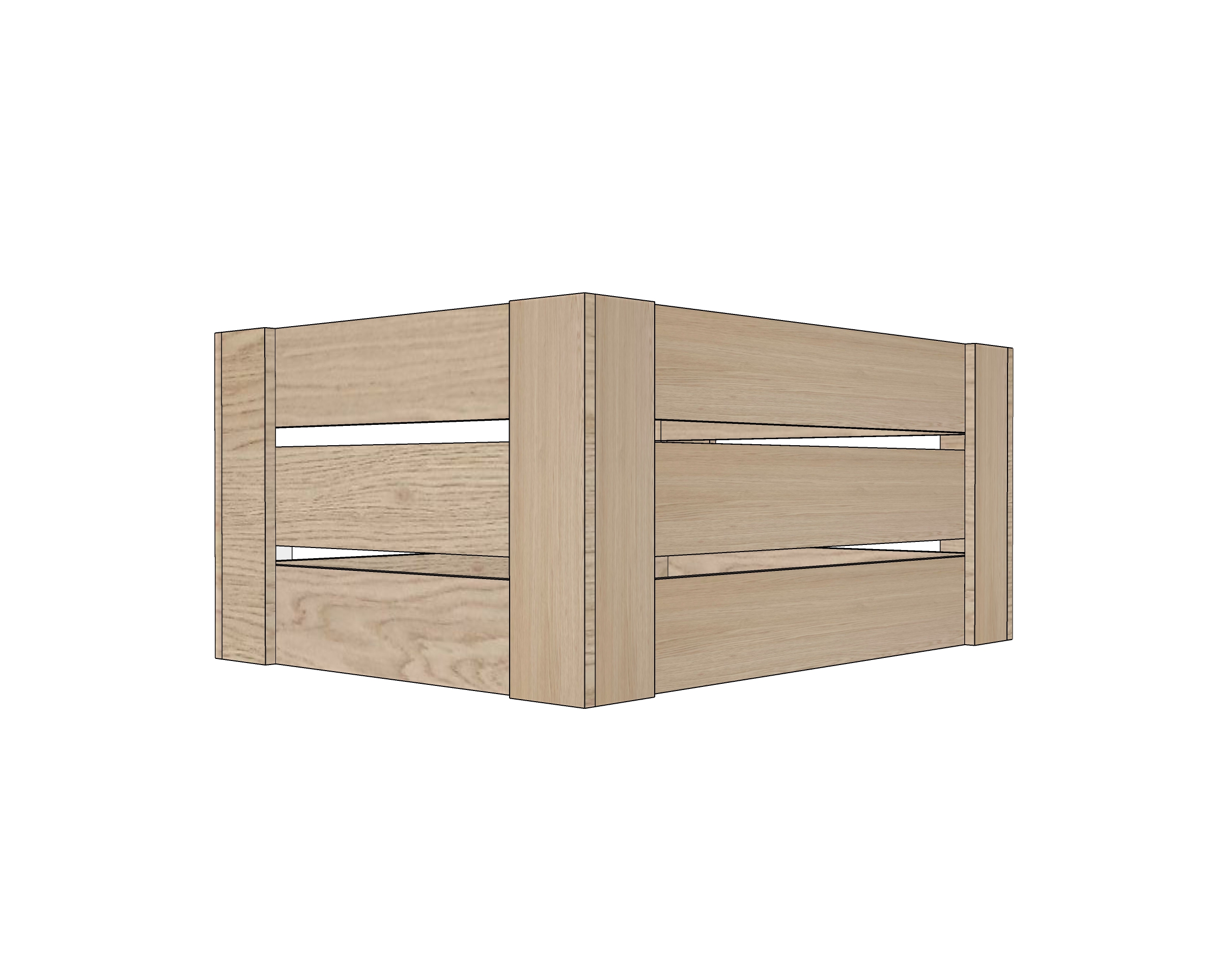 WWOO Holzkiste mit Handtuchhalter (geschraubt) für unter das Waschbecken (58 x 42 x 24 cm)